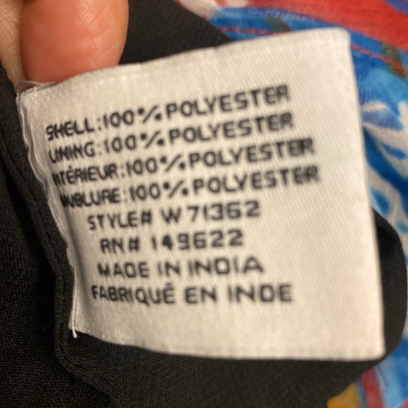 NWT flawed Walter Baker Devina Dress, Size XL Color Rio Palm - Picture 13 of 13